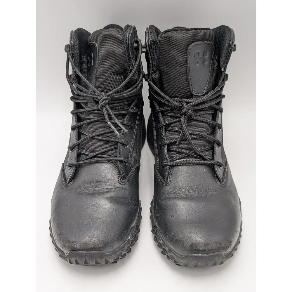 Under Armour Tactical Boots Mens 8.5 Black Stellar 1276374-001 Leather Duty Work
